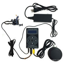 PS108011 Round Tattoo Power Supply Kits Clip Cord Foot Pedal Switch Set